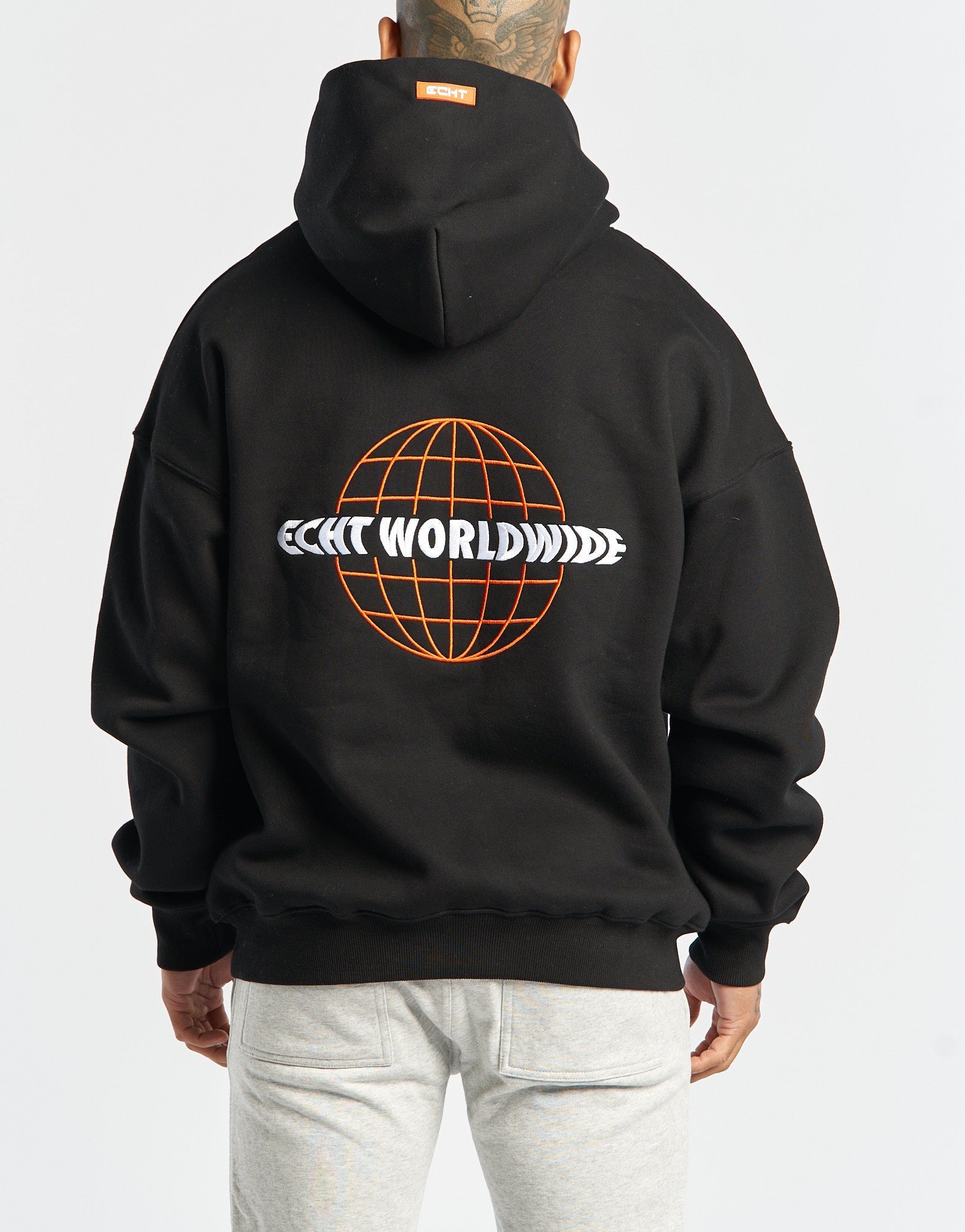 Worldwide Hoodie - Black/Orange