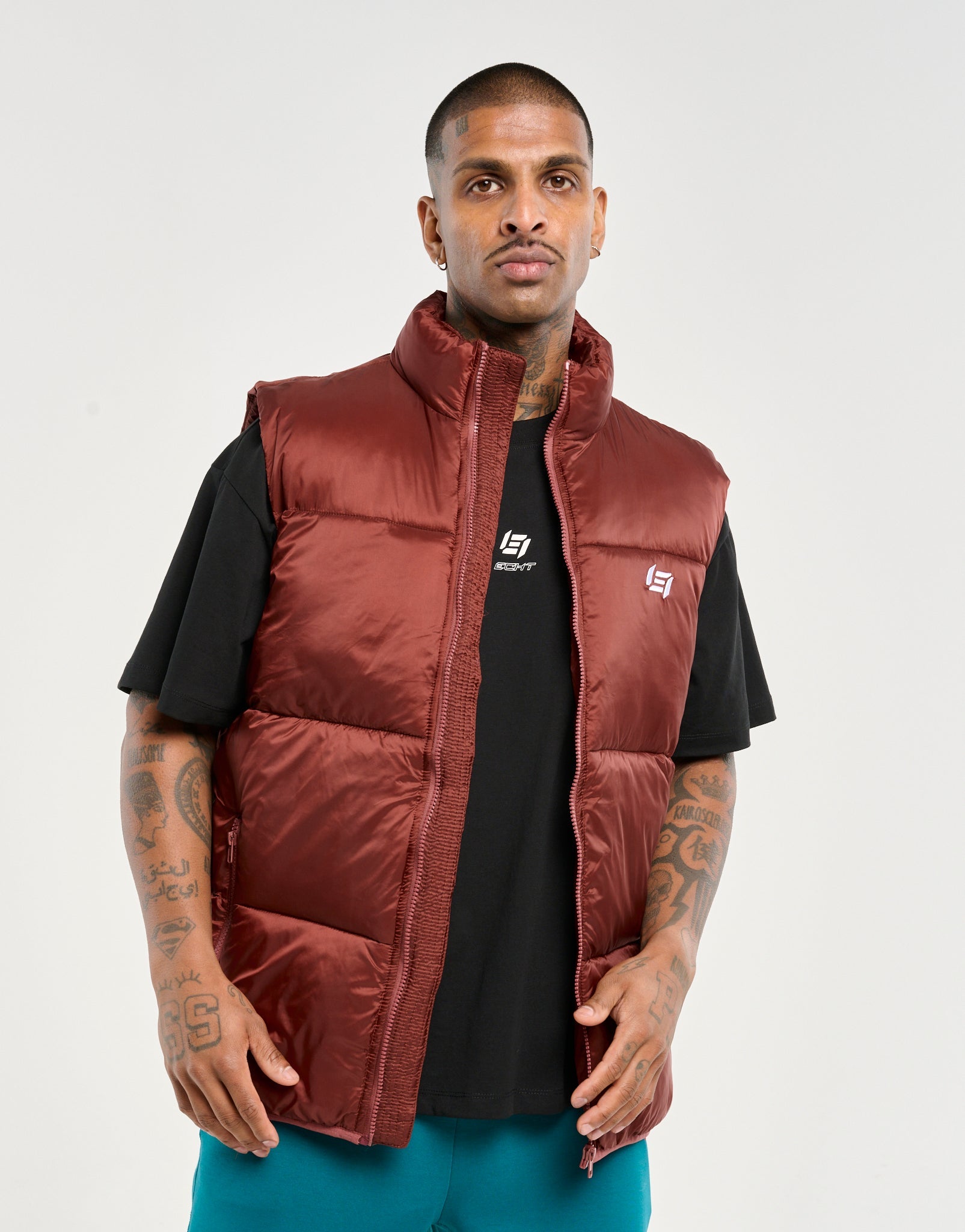 Echt Dart Puffer Vest - Brown