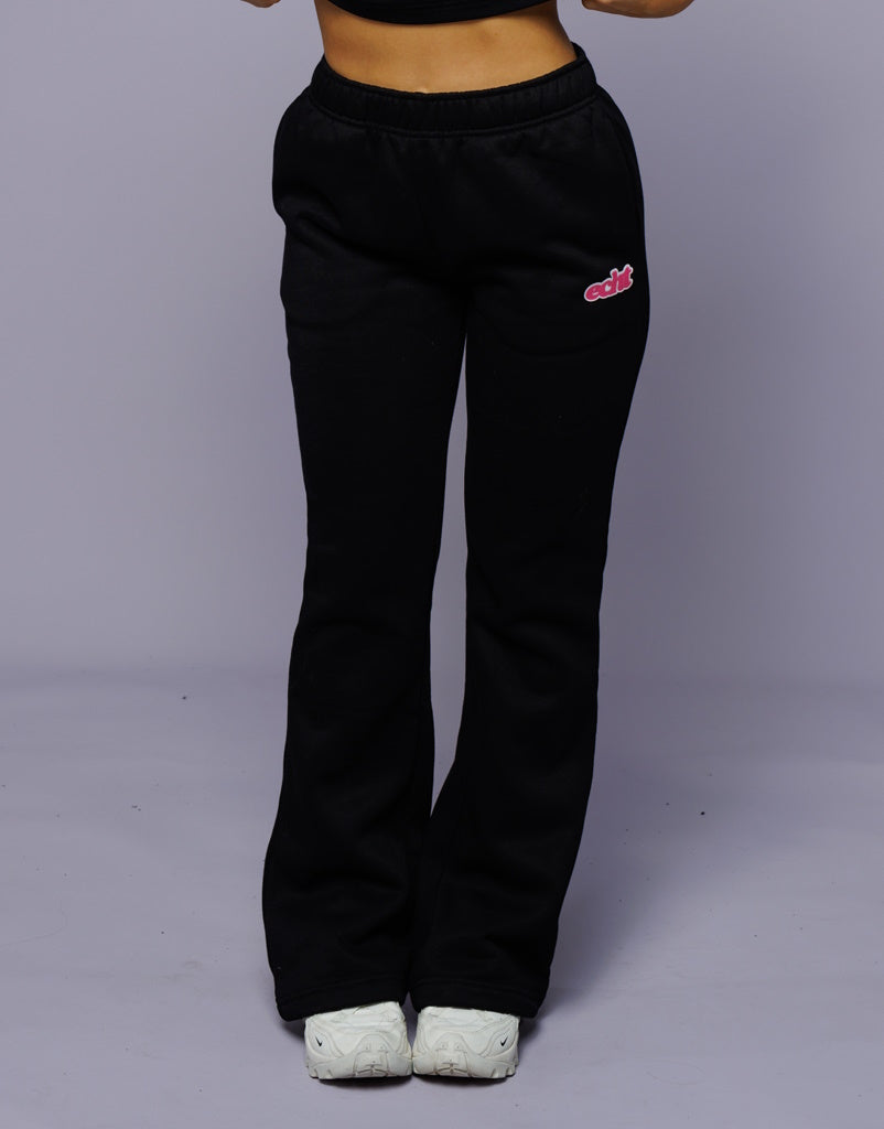 Blur Flare Sweatpants - Black